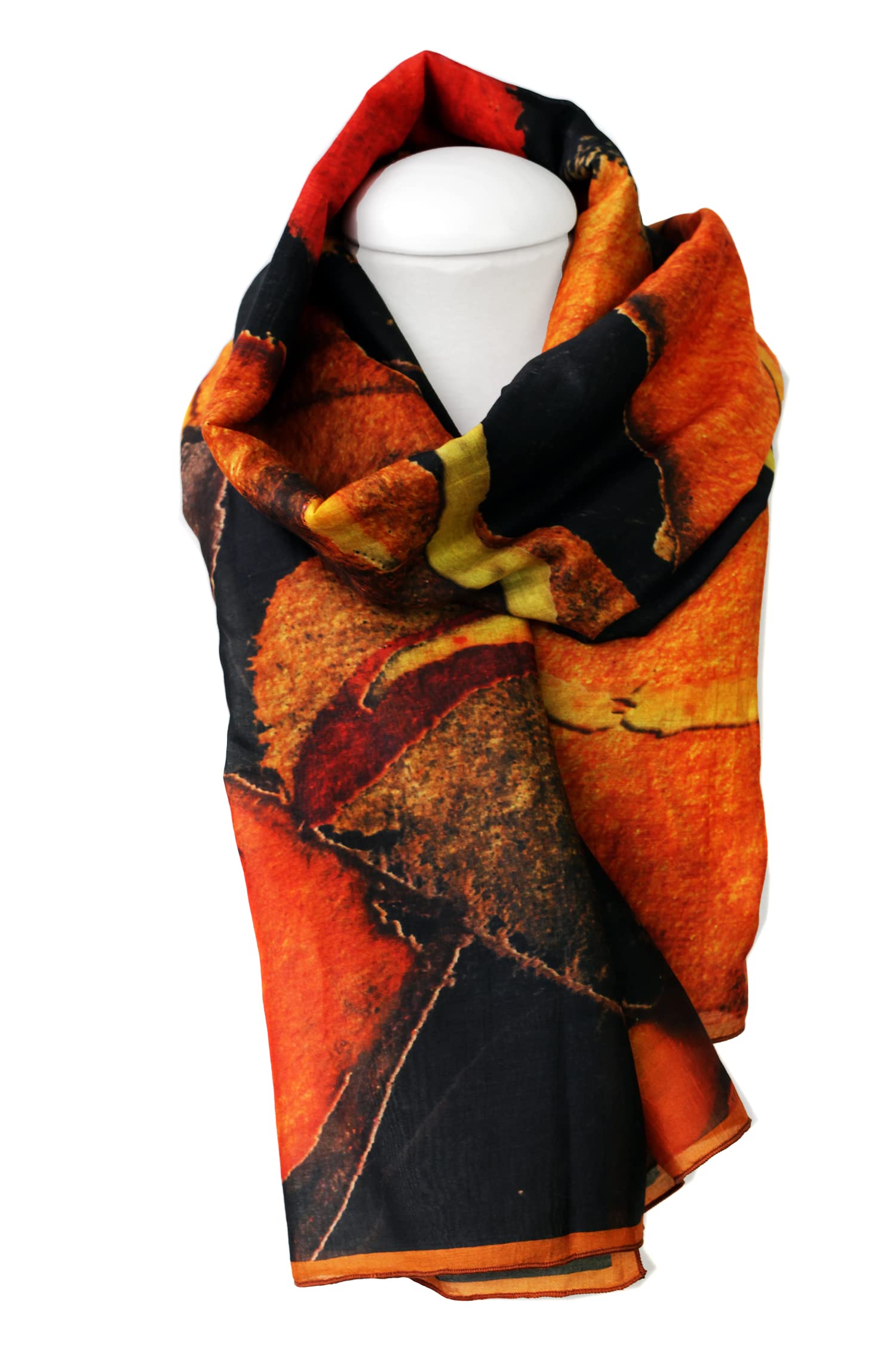 Mehrfarbiger Schal mit Picasso-Print, Übergroßer Originalkunst-Schal, Kimono-Wickelschal aus Seide