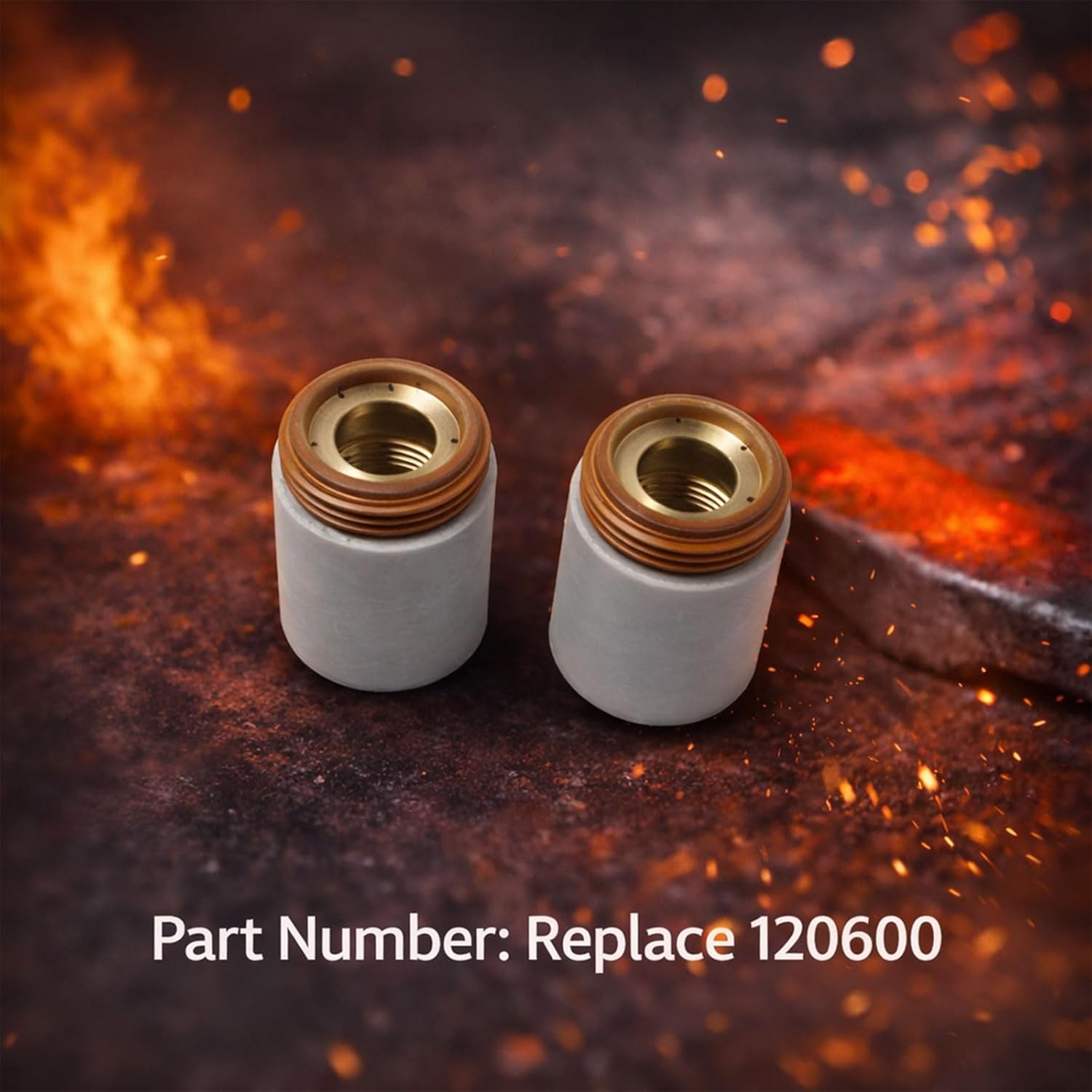 2Pcs Retaining Cap Compatible with Hypertherm 600 800 900 PAC 121 123 125 T/M Torch, Replace 120600