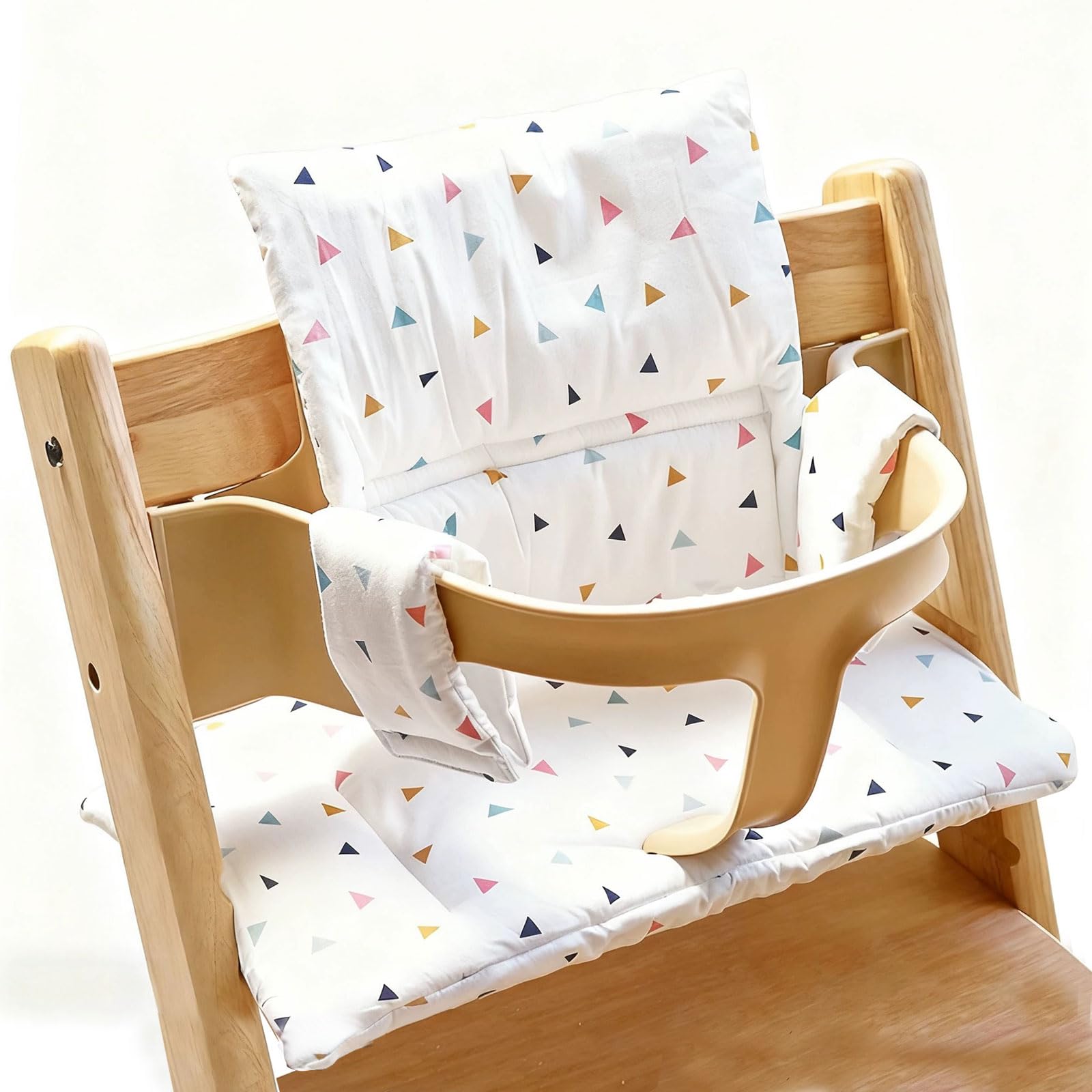 Hochstuhl Kissen für Stokke Tripp Trapp, Rutschfest Hochstuhl Sitzkissen Set, Hochstuhlkissen Zubehör Baby, Verdickung Weiches Sitzkissen für Baby & Kids mit Klettverschluss