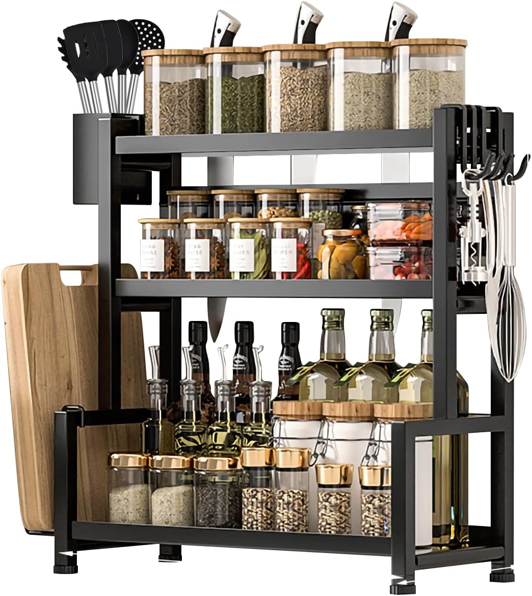 Gluckluz Spice Rack Shelf Kitchen...