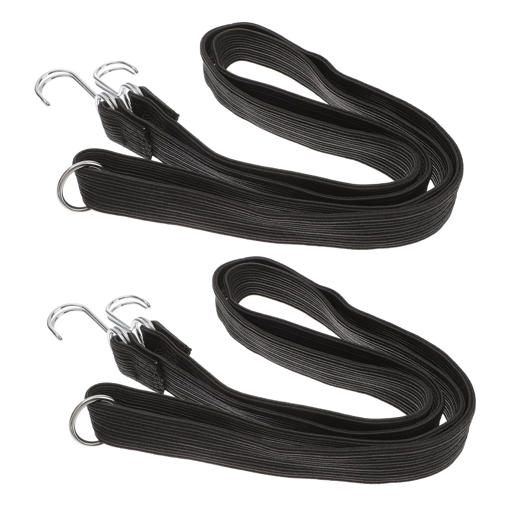 KESYOO 2pcs Strap Bikes Rope Elastic Cord for Bed Ties Cargo Rope Motorcycle Luggage Fastening Belts Cargo Tiedowns Cargo Binding Belt Elastic Rope Locks Black Elastic Latex Rope