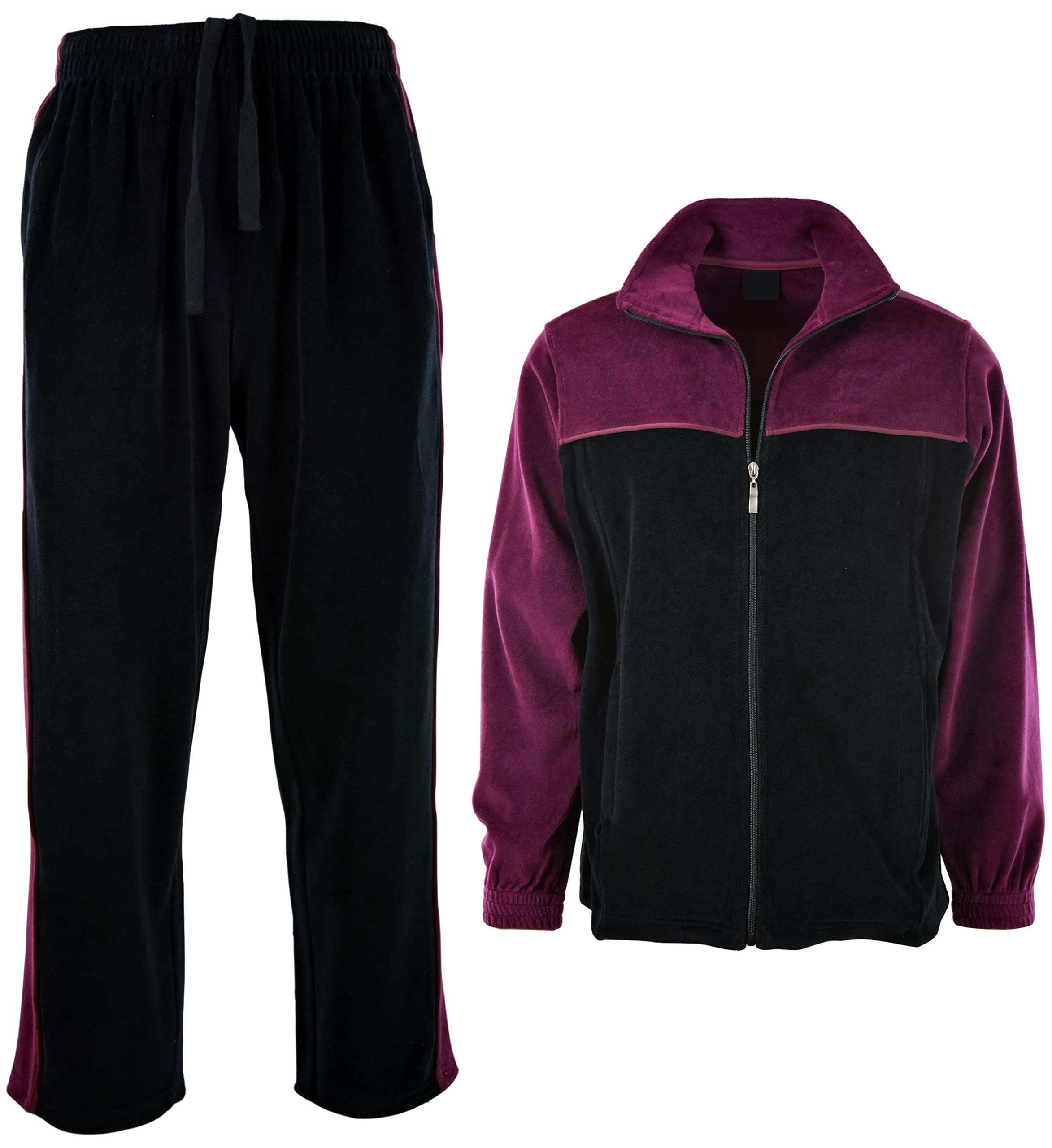 ChoiceApparelMens Velour Tracksuit with Zippered Pockets