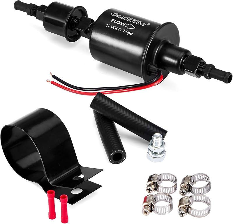 Bomba de combustível elétrica CarBole 12 V de baixa pressão 7–9 PSI para carburador – Kit com 1 unidade