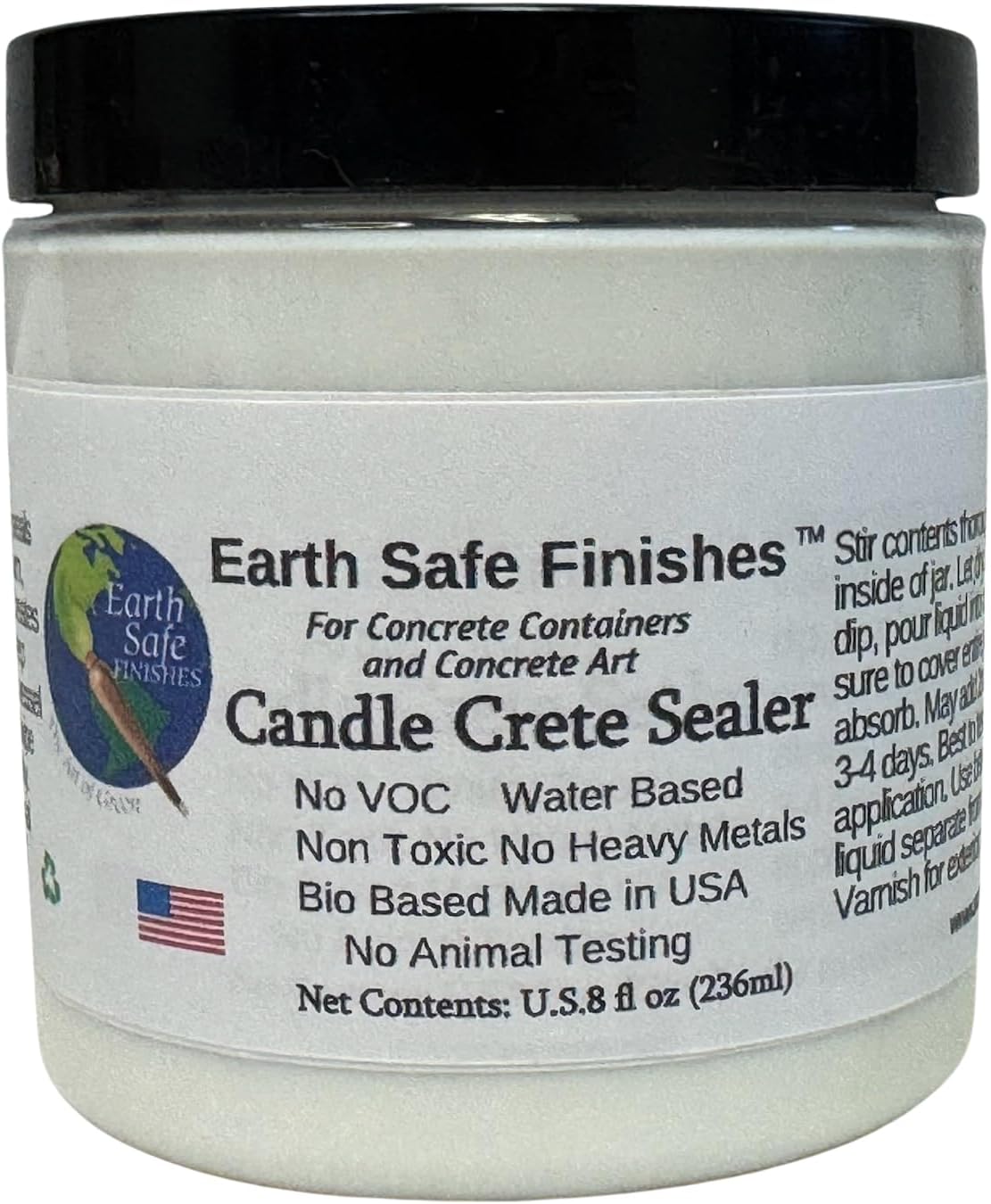 Earth Safe Finishes Candle Crete Concrete Sealer (Clear, 8oz)