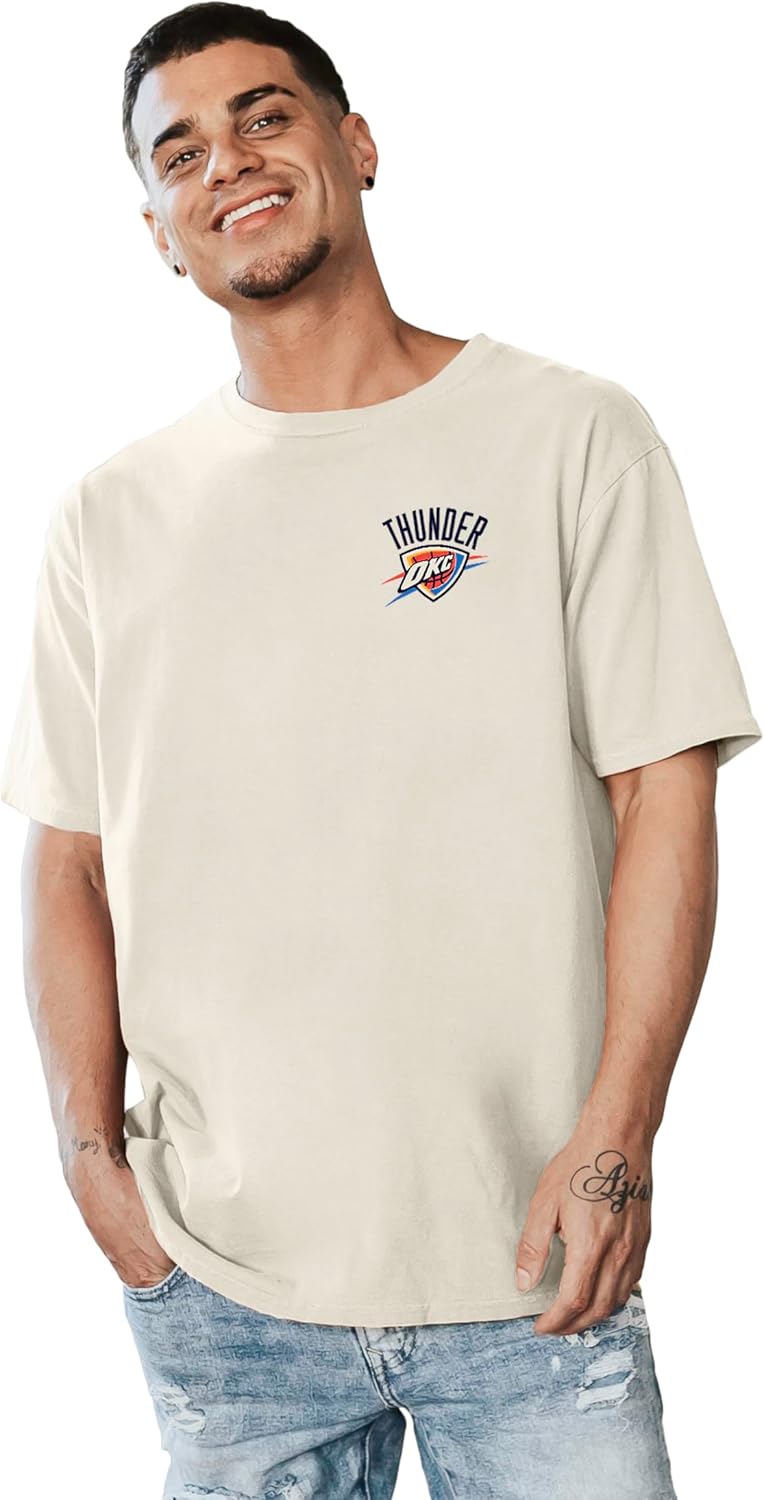 Blue 84 NBA Unisex-Adult NBA Officially Licensed T-Shirt Ringspun Front/Back Ivory - Image 2