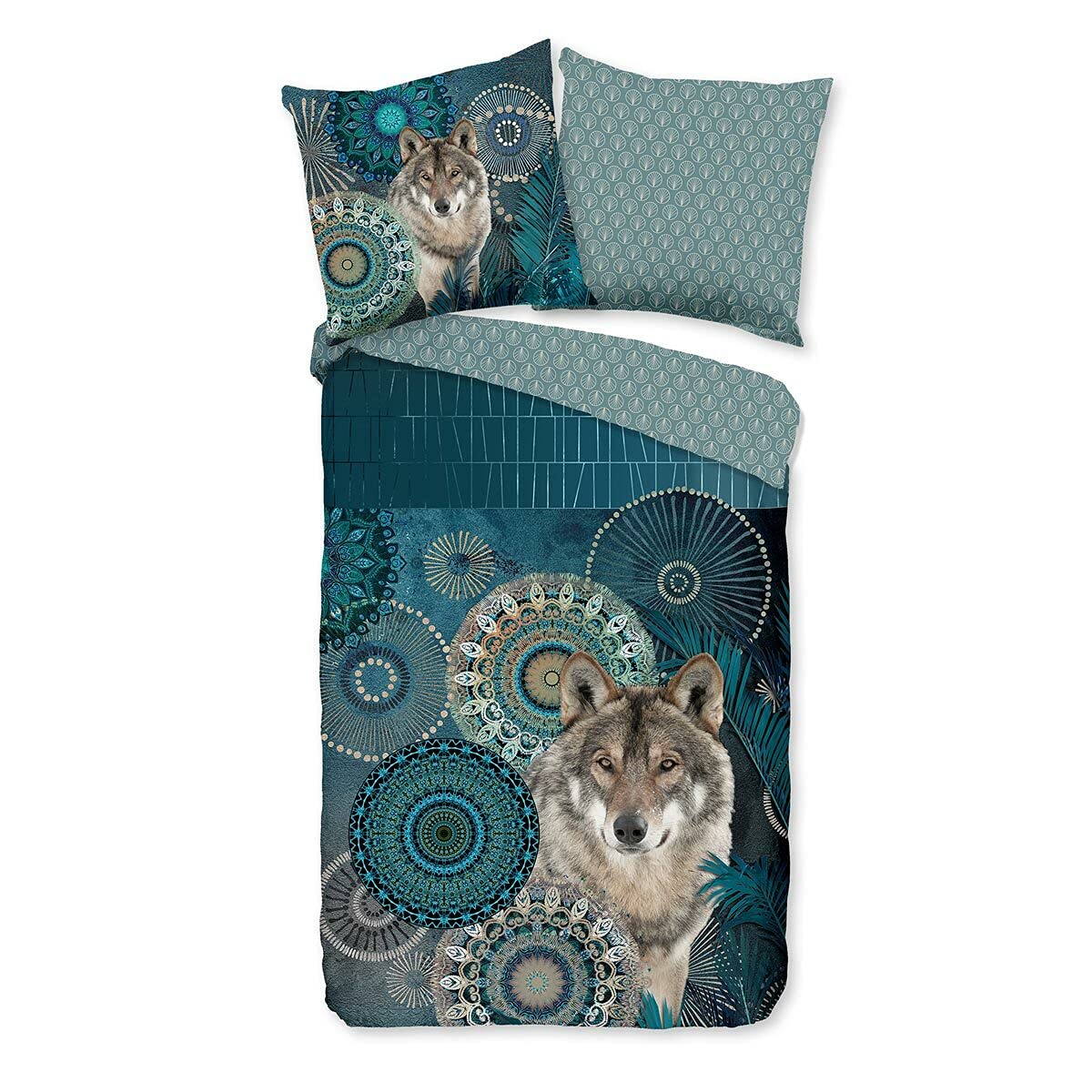 HIP 2-Persons Duvet Cover 200 x 200 cm Flannel nr:30090 Petrol
