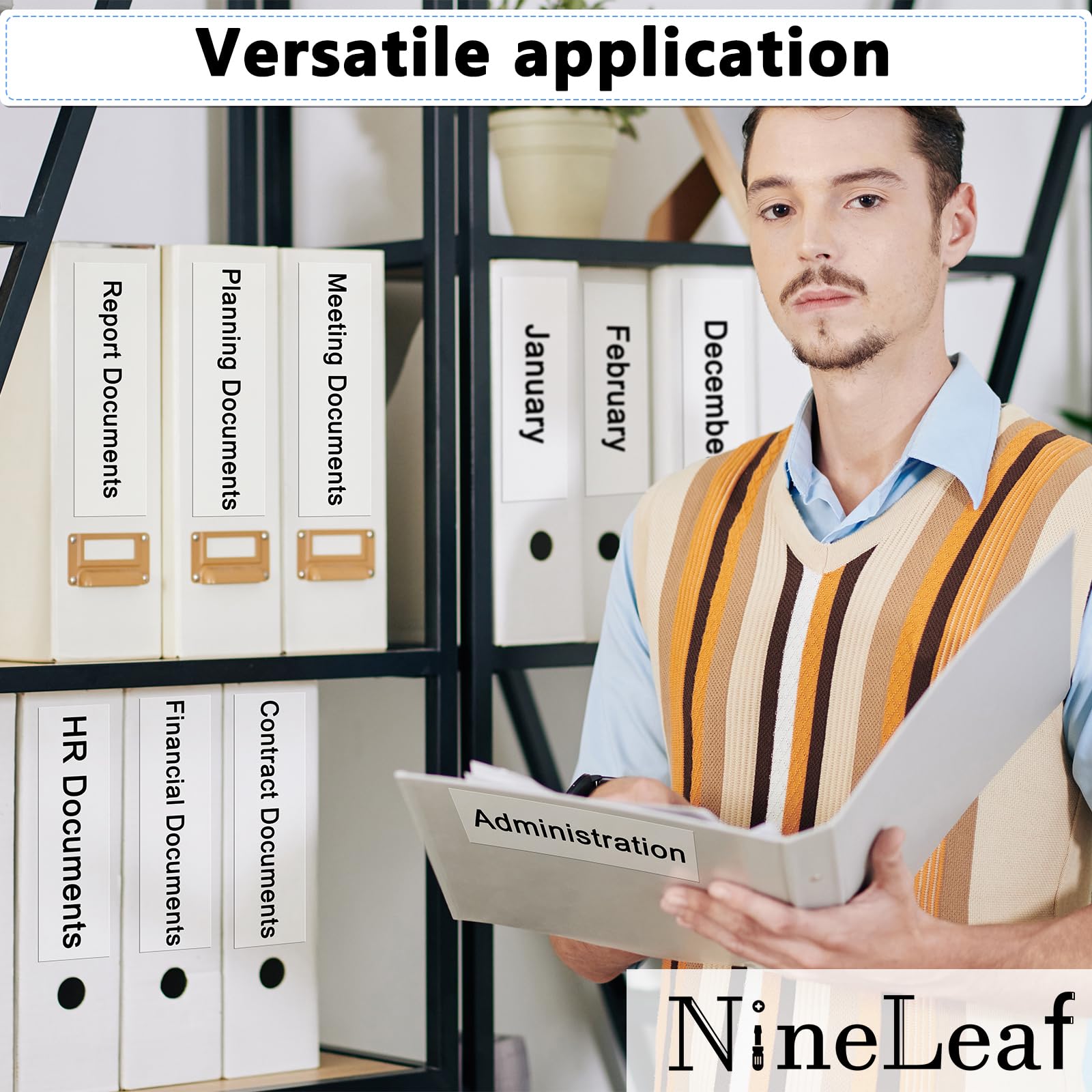 NineLeaf 6 x Ersatz für Brother P-Touch TZe-161 TZ-161 TZe161 TZ161 AZe 36mm 1.4'' Bänder Laminiertes Schwarz auf Transparent Schriftband Kassette für Ptouch PT-9200PC PT-9500PC Beschriftungsgerät