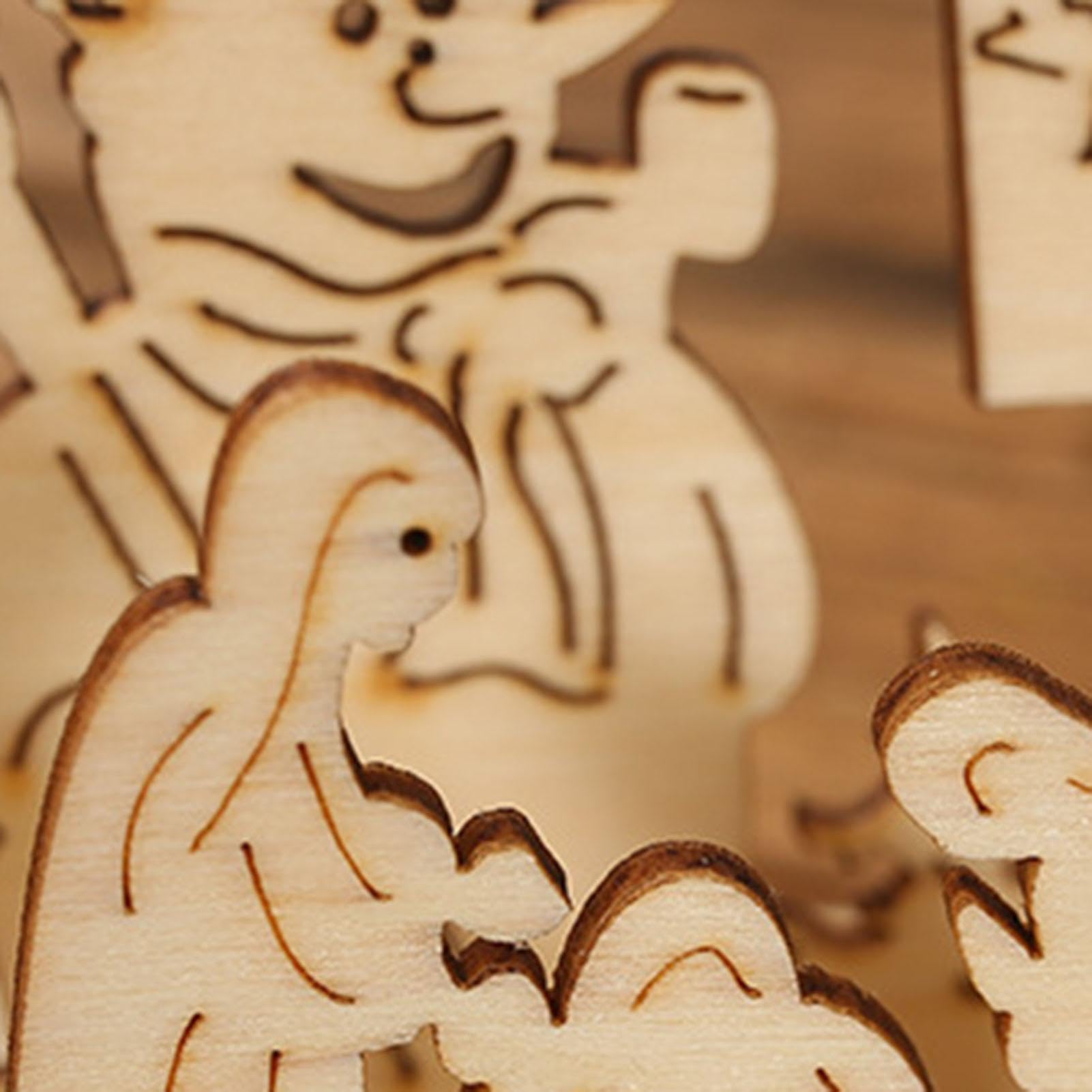 Crèche De Noël Lumineuse avec Santons Bois Ensemble De Bricolage pour Décorations De Scène Centre De Table De Crèche en Bois pour Bureau, Cuisine, Décor De Salle À Manger