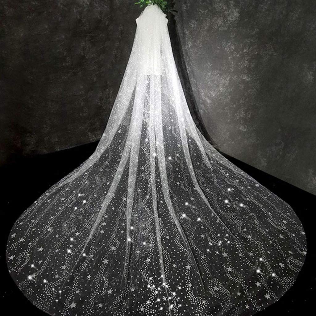 Tyuhduyur Girls Satin Bridal Veil Soft And Delicate Very Suitable For Party Decoration Bringing A Charming Appearance To Any Bride Gorgeous Tulle Suitable For Any Wedding Dress 921