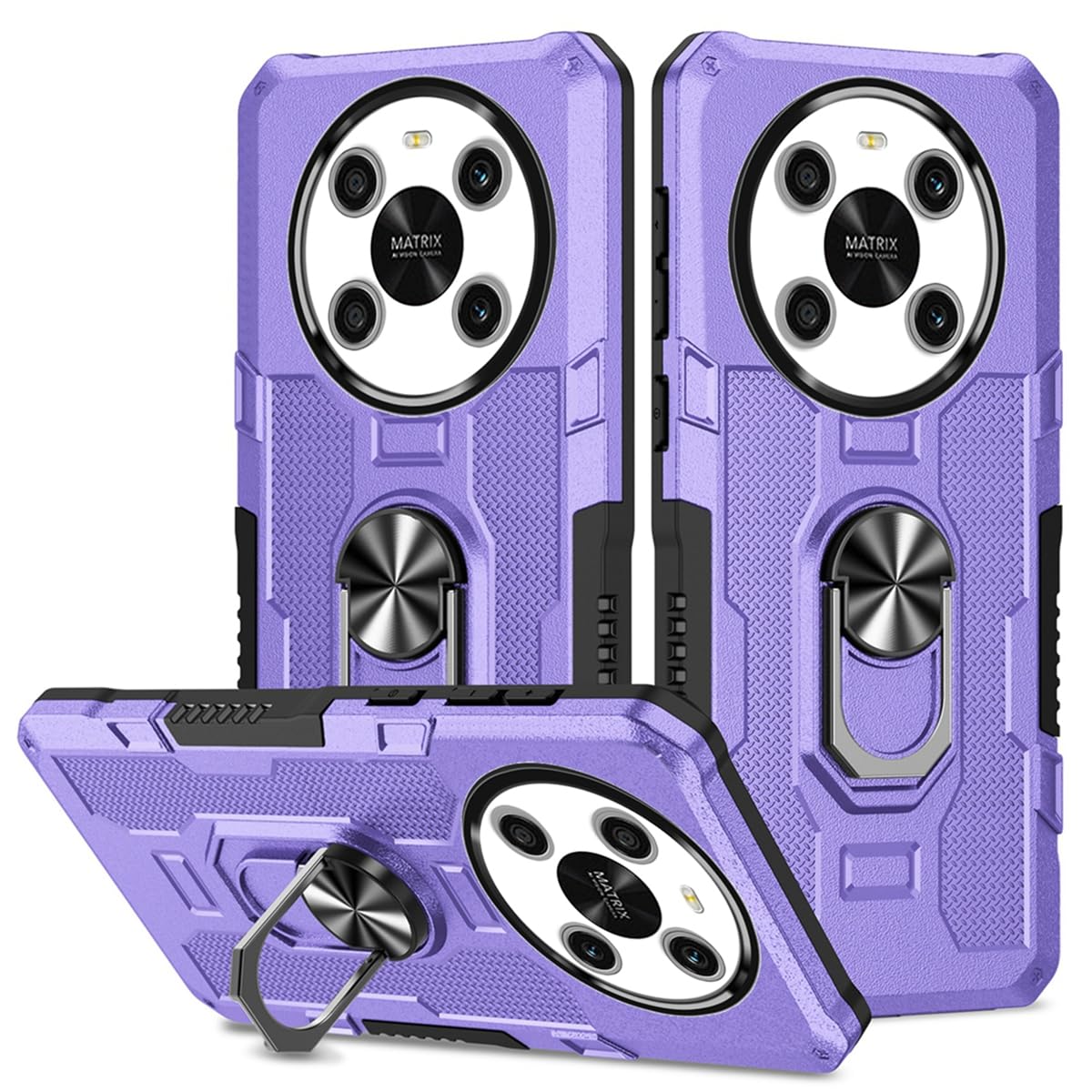 Coque Honor X9 5G et Magic4 Lite violette antichoc avec support - 8