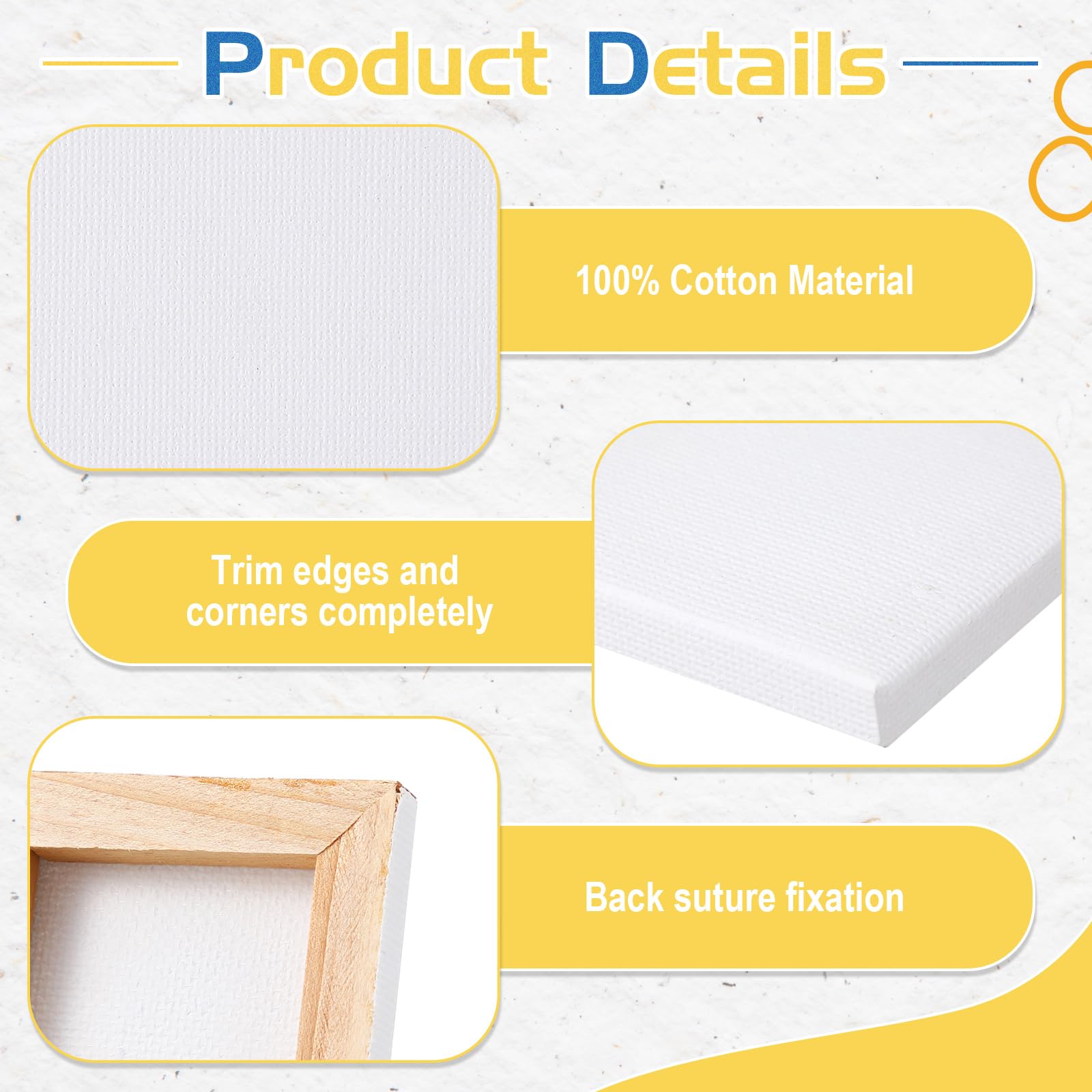 Snapklik.com : 100 Pcs 2 X 2 Inch Mini Canvas Panels Bulk Small ...