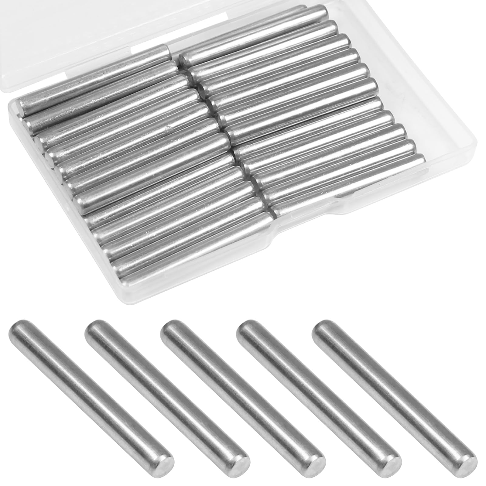 35 Pcs 5mm x 40mm Shelves Dowel Pin,304 Stainless Steel Dowel Pin, Shelf Support Pegs Pin Metal Bookshelf Pegs Support for Cabinet Furniture Fixing Component Position-image-47