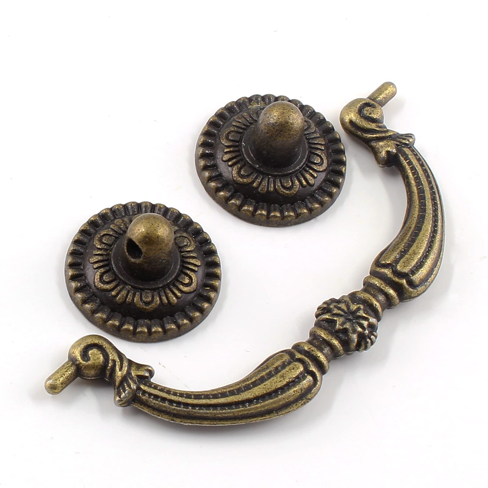 Norcks Lot De 16 Boutons De Porte De Placard, Tiroir, Armoire, Style Vintage - Bronze Antique