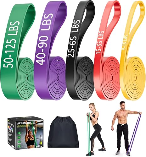 Dapofajo Resistance Bands for Working Out: Silicone 5-Level Exercise Bands, 3X T