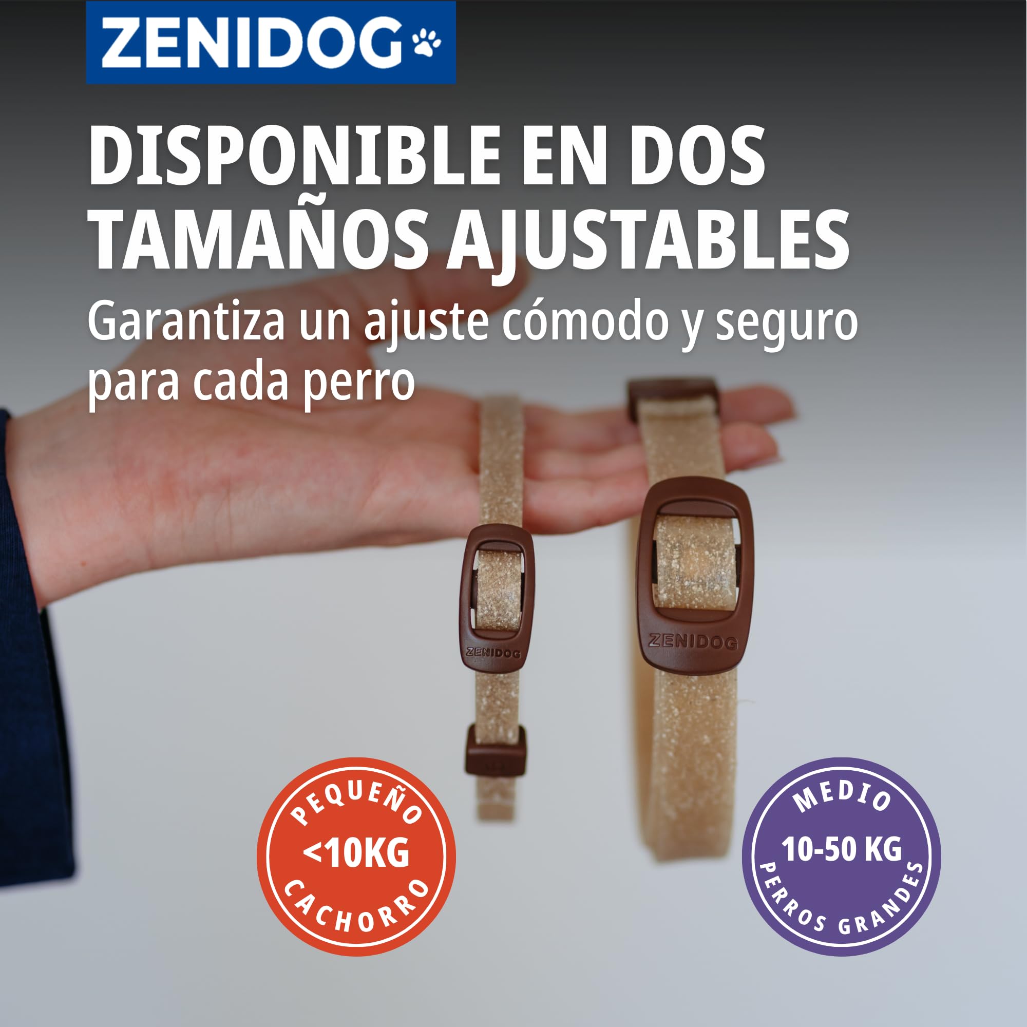 Virbac Zenidog Collar Calmante Perros Pequeños y Cachorros - Antiestrés con Feromonas - Dura 3 Meses - Talla S - 39cm