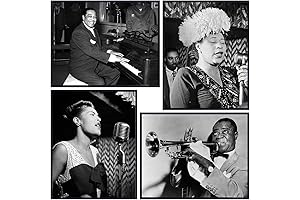 African American Musicians Vintage Wall Art: A Historical Symphony of Jazz Icons