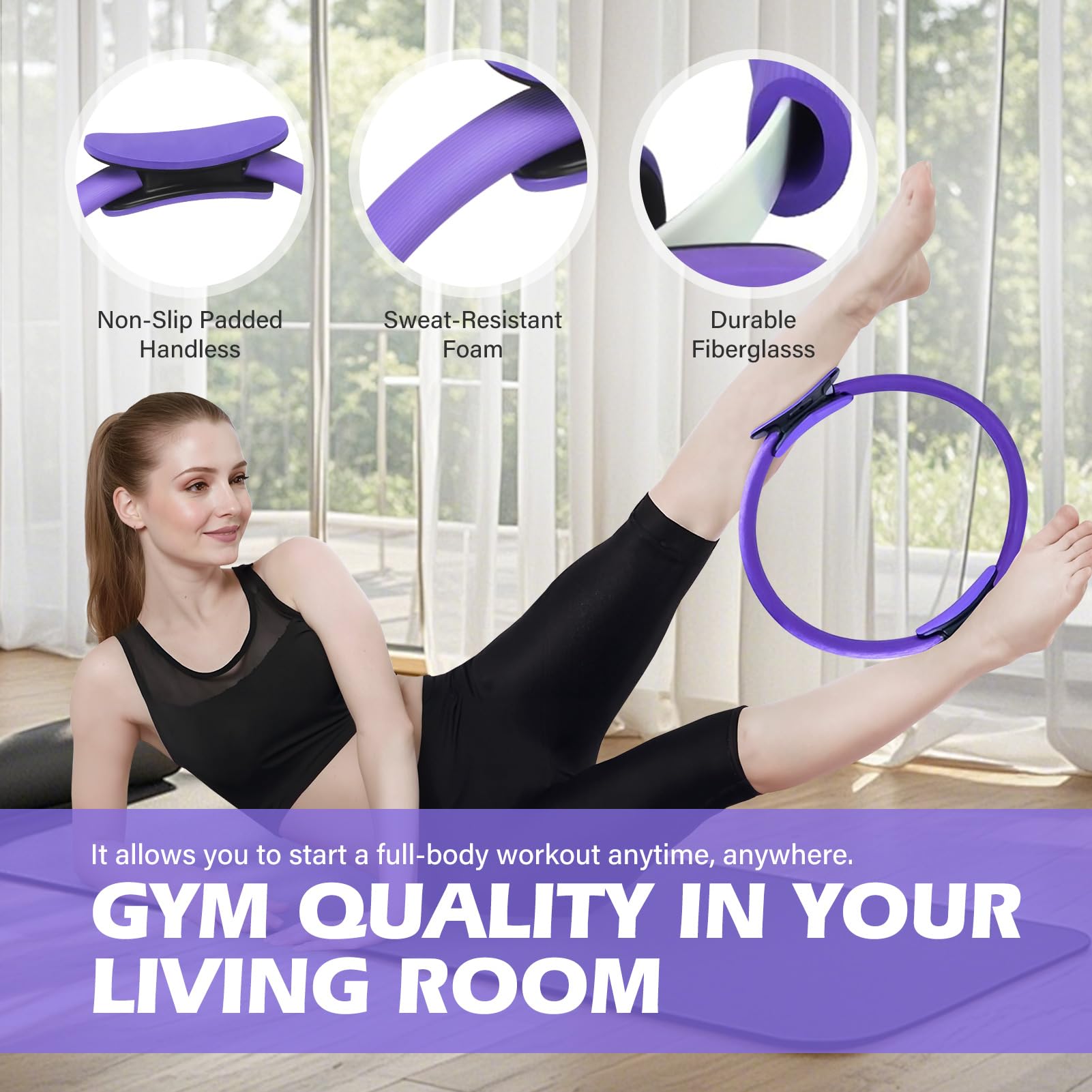 13 Pezzi Pilates Essential Kit: Attrezzatura Pilates Completo Esercizi Glutei Casa - Set Allenamento Casa Palestra per Donne