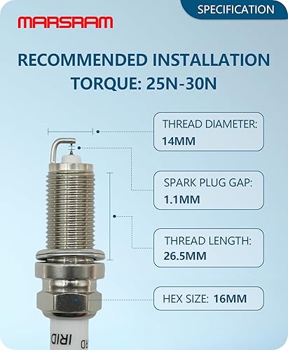 Vista 8 de Marsram Paquete de bobinas de encendido UF487 y doble bujía de iridio para Toyota Lexus 2005-2018 Camry Highlander Avalon Rav4 Sienna Venza RX350