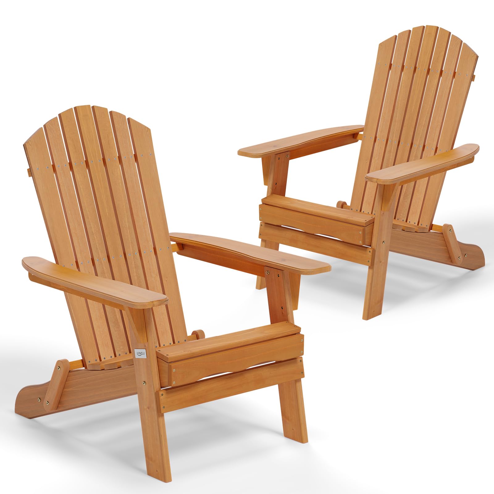 Amazon.com: VINGLI Folding Adirondack Chairs Set of 2, Wood