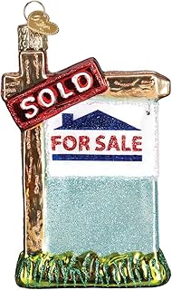 Old World Christmas Ornaments: Home Gifts Glass Blown Ornaments for Christmas Tree,Realty Sign, Multicolor, Size 4