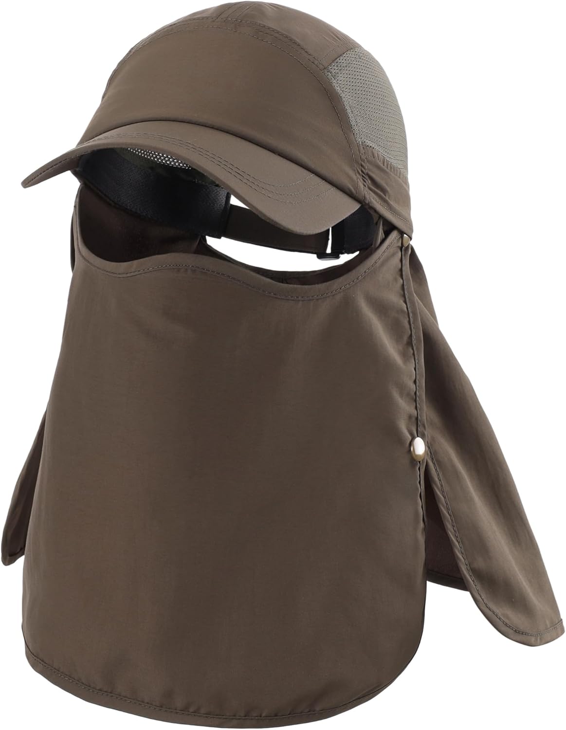 Adjustable Men’s Sun Hat with Removable Face Mask & Neck Flap – UPF 50+ Outdoor Cap for Fishing & Hiking