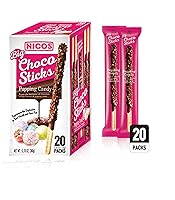 Vista 3 de Nicos Palitos grandes de choco Popping Candy de 20 unidades - Feel the Pop - Envueltos individualmente - Bocadillos navideños para niños y adultos
