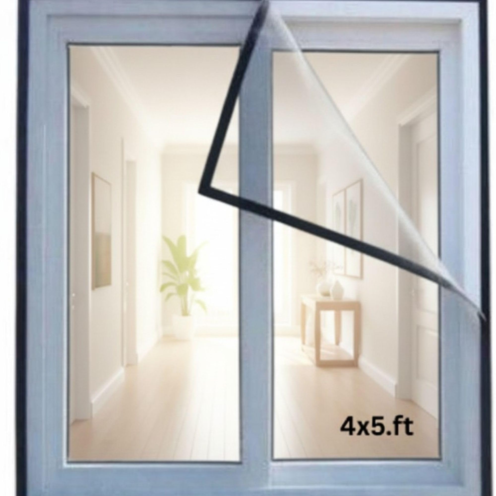 Magnetic Window Mosquito Net 4 x 5 Ft | Washable DIY Insect Mesh Screen | No-Drill Magnetic Fly Screen for Home Windows-picture-10