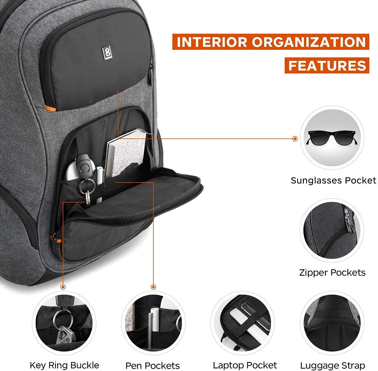 Rеvіеw Dіѕсоunt LEVEL8 Condor Laptop Backpack Extra Large Bussiness Bag with USB Charging Port Fits 17 Inch Notebook (Grey-USB)