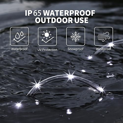 Miniatura 6 de Czarniozk Cuerda de luces LED de 100 pies, impermeable, 429 LED, 110 V, 8 modos, control remoto, temporizador, tira de luz LED para interiores y