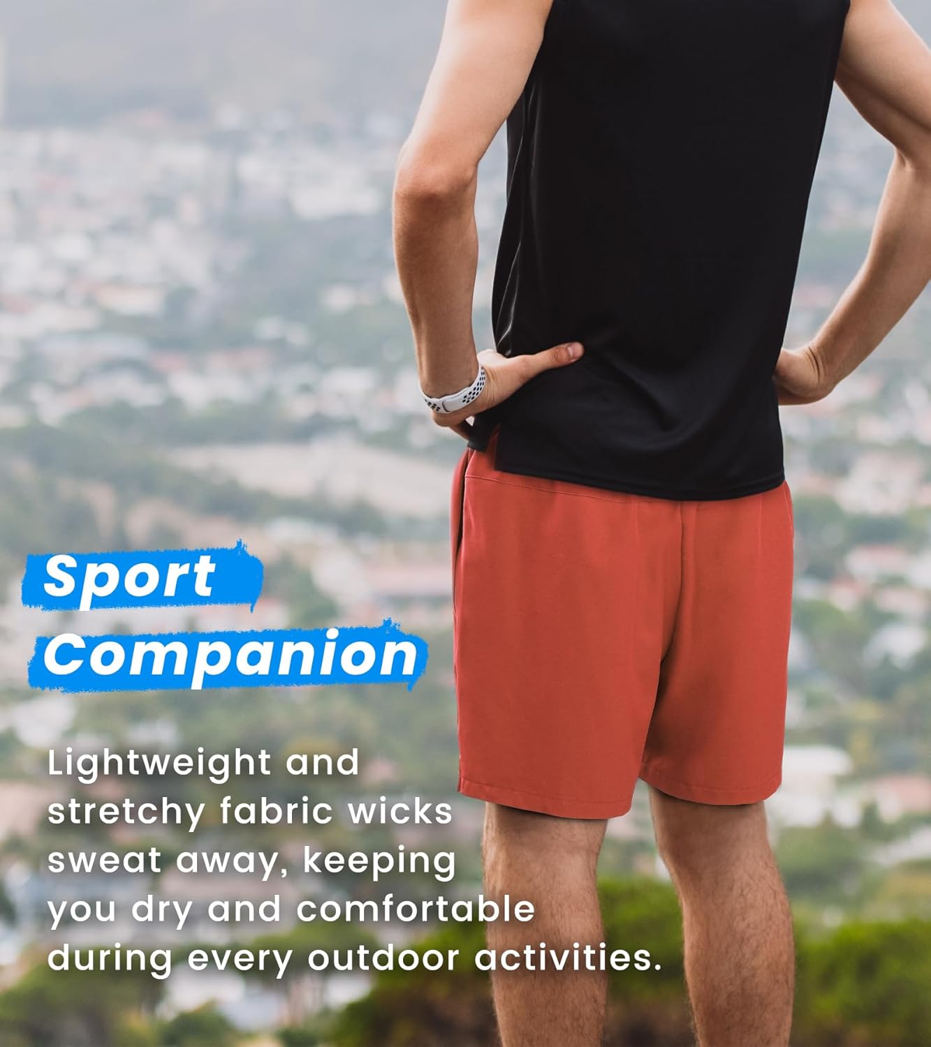 Nepest Men’s Running Athletic Shorts with Zipper Pockets 5 in Inseam Linerless Dry Fit Workout Gym Shorts - Image 5