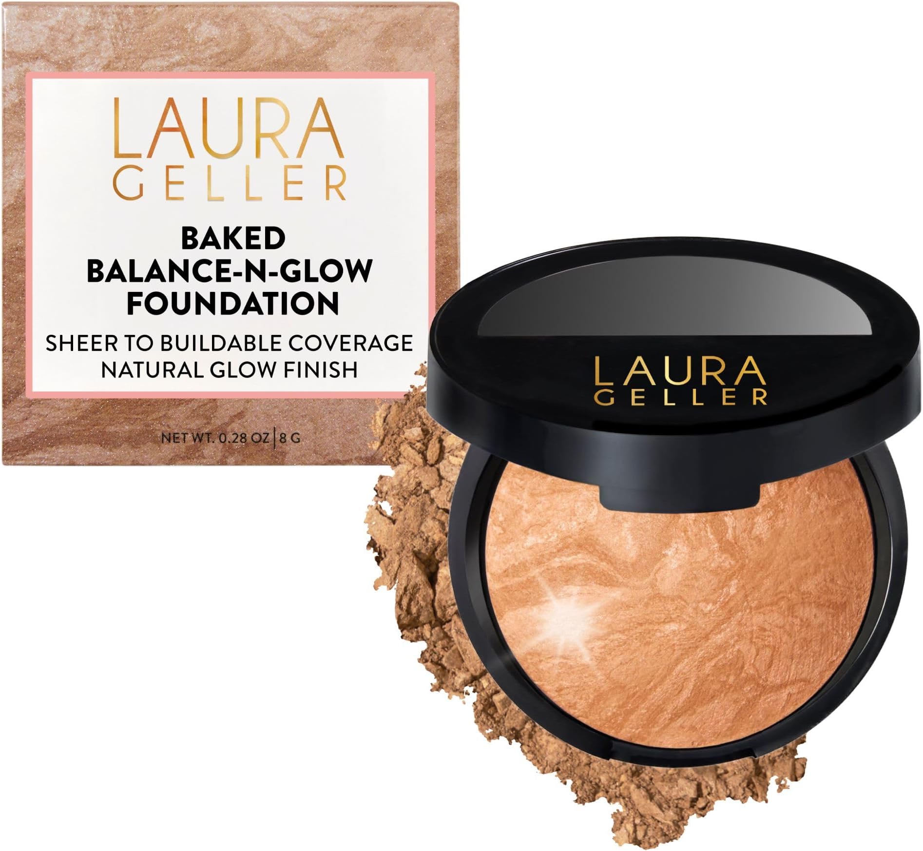 Baked Balance-N-Glow Illuminating Foundation - Golden Medium - Buildable Sheer to Light Coverage - Satin Finish