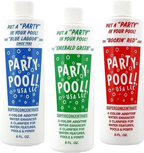 Miniatura 8 de Aditivo de color para piscina para fiestas, rojo rockín, 8 onzas