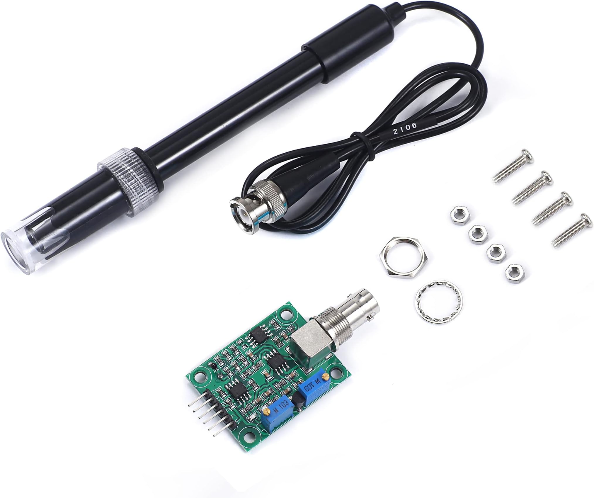 Teyleten Robot PH Value Data Detection and Acquisition Sensor Module Acidity and Alkalinity Sensor Monitoring and Control ph0-14 for Arduino