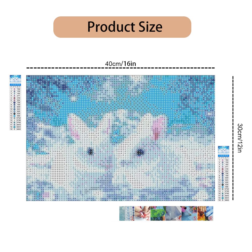 Kit Diamond Painting Coniglietto - 5D, Con Perline E Accessori, Per Decorazione Casa, Regalo Per Bambini E Adulti