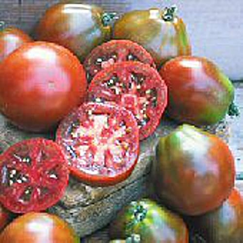 Home Decorium - Semillas de tomate japonés negro trifele (paquete de 25 semillas) (sin OMG, semillas de jardín de frutas y verduras orgánicas) no
