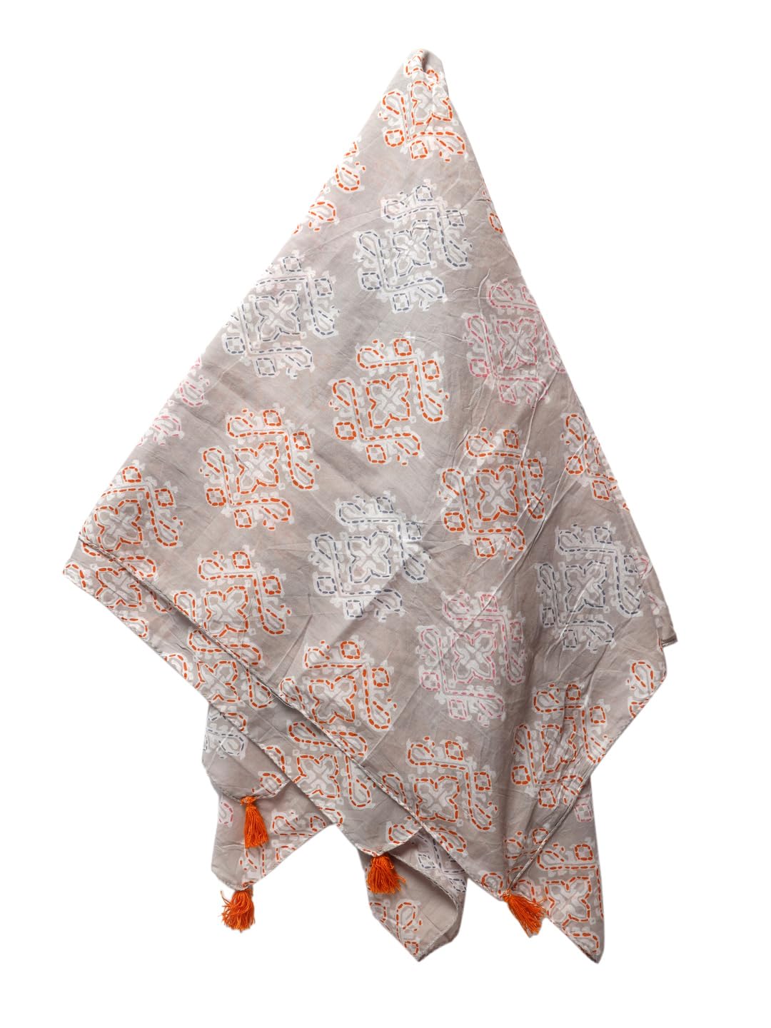 CONTRAST LIVINGReshimin Small Face Scarves,Cotton Printed Scarves for all session for ladies, Girls Cotton printed Scarf, 100x100 Cm Square Size,100% Cotton trendy Scarf for Girls