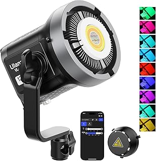 ULANZI Luz de Vídeo COB RGB com Saída Contínua de 120 W, Controle de Aplicativo, Bowens Mount, Ideal para Fotografia e Videografia