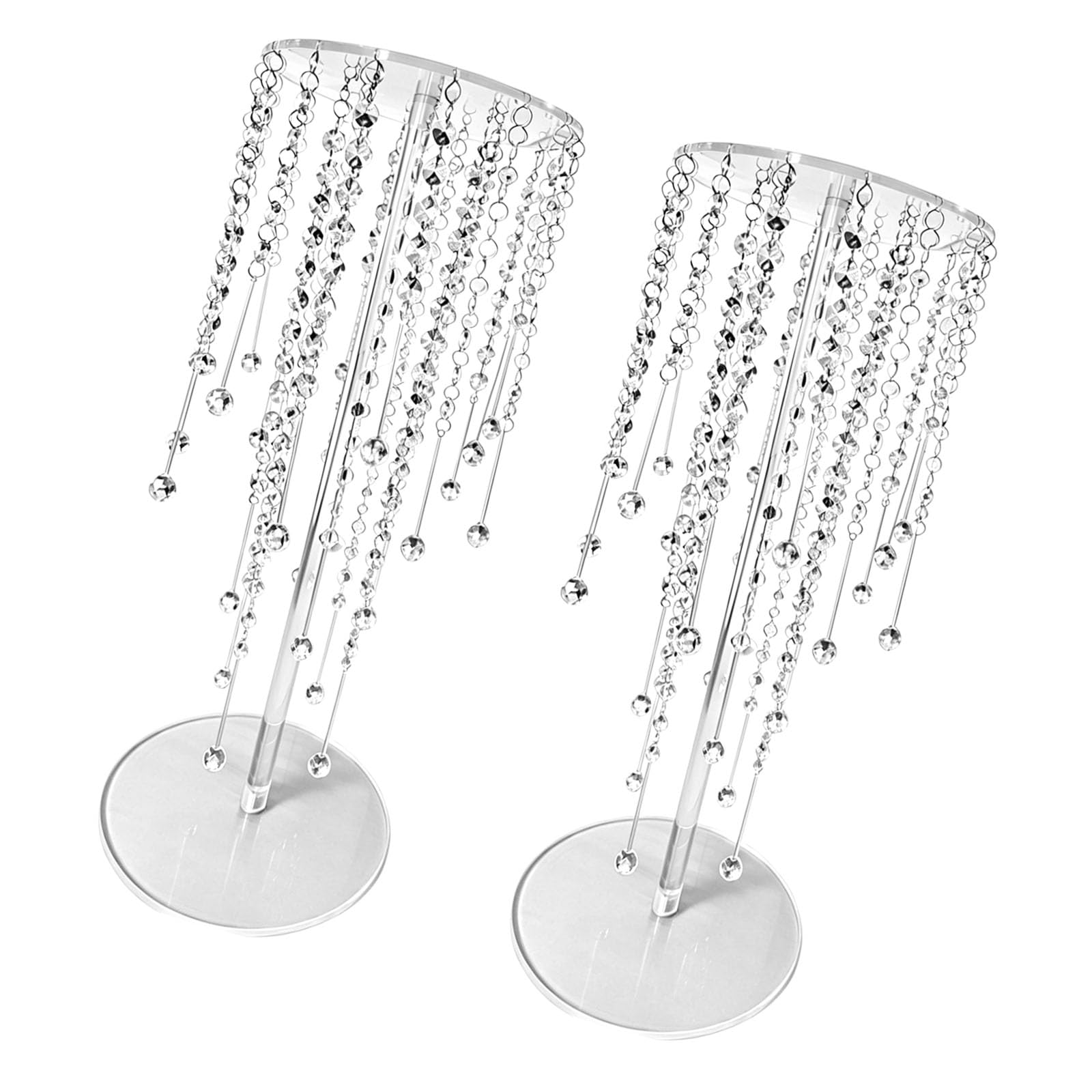 Oxxggkao 2 Piece See Through Floral Decorations Stylish Centerpiece for Banquet Luxury Wedding Decor