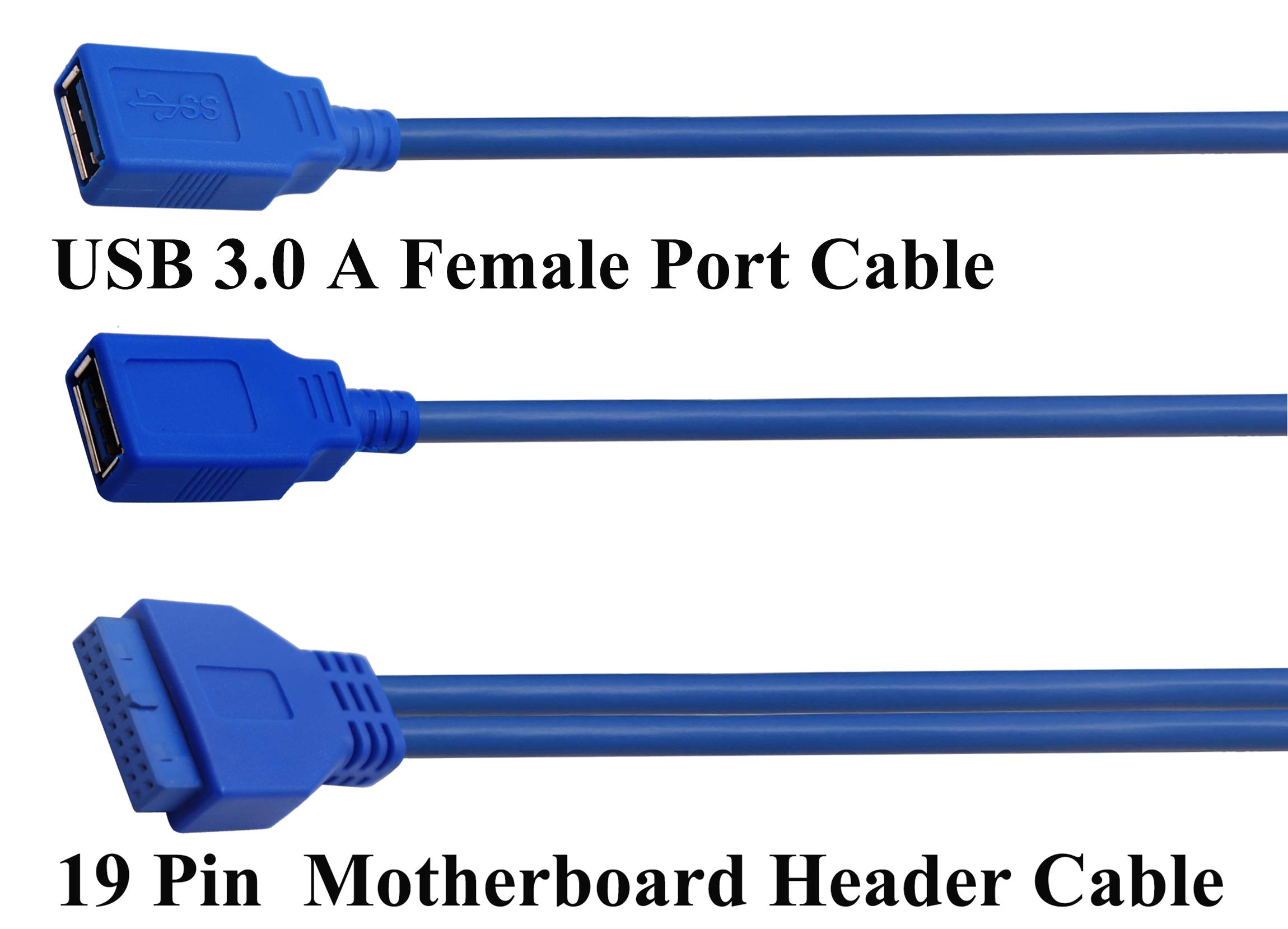USB 3.0 Adapterkabel – Vrouwelijk Paneeltype Naar Moederbord 20-pins Header – Dubbele Poorten – 50 Cm – Compatibel Met USB 3.0/2.0/1.1 – Incl. Schroefgaten Voor Paneelmontage – Duurzaam