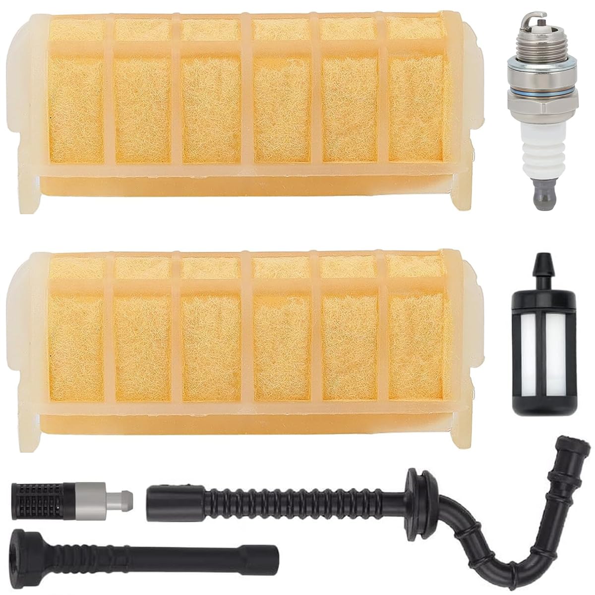 ZAMDOE MS250 Air Filter for Stihl 021 023 025 MS210 MS230 MS250 Chainsaw Engine Air Filter Replaces 1123 120 1613, 1123 120 1612, 1123 120 1613, with Spark Plug