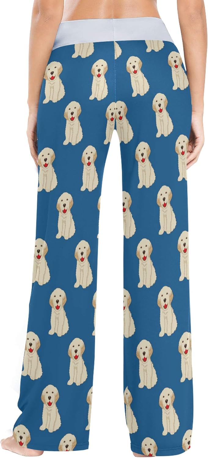 Women Pajama Pants Sleepwear Comfy Casual Palazzo Lounge Pants Wide Leg - Image 4