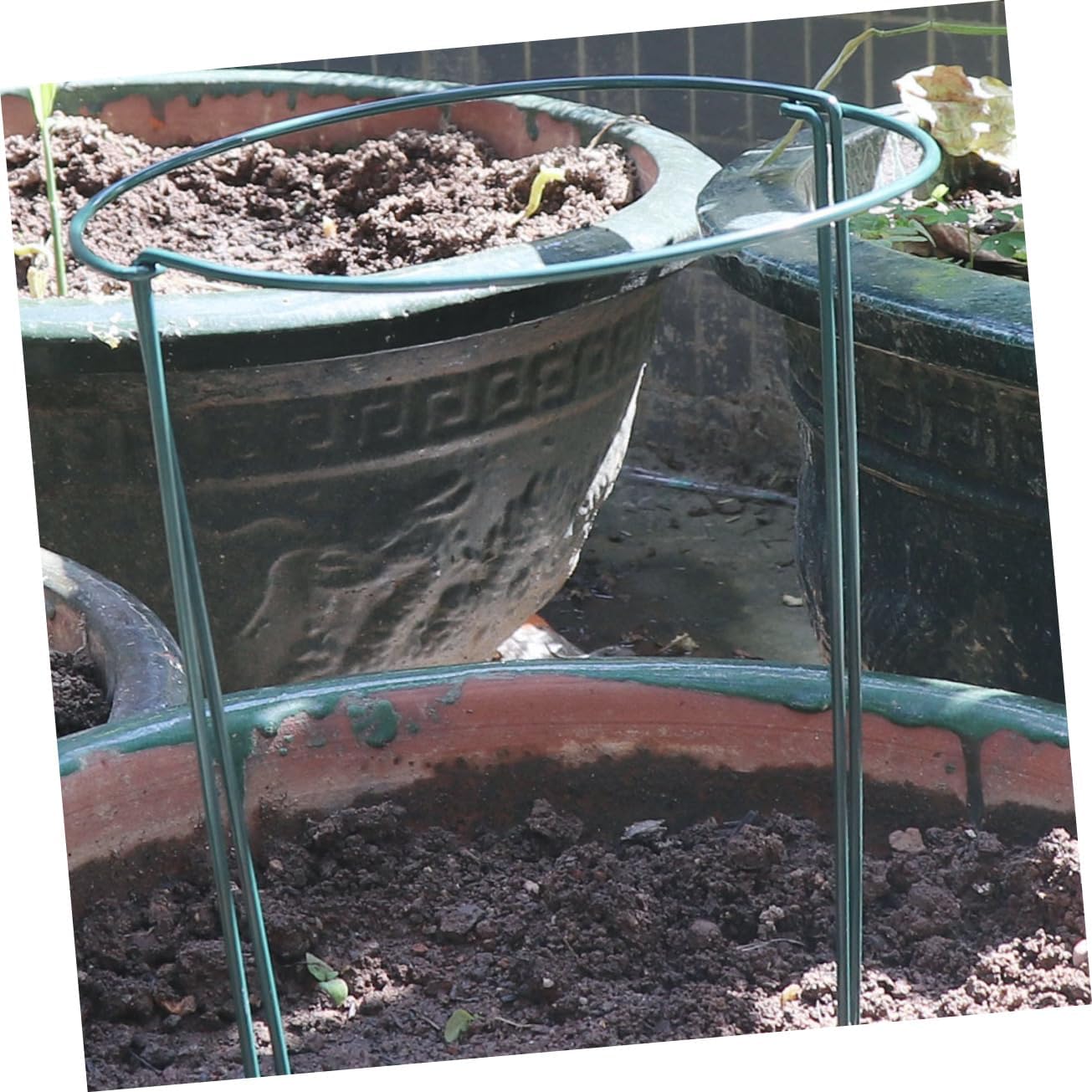 4pcs Garden Plant Support Frame Semicircular Flower Support Stands Ring for Vine Plants Roses Peonies