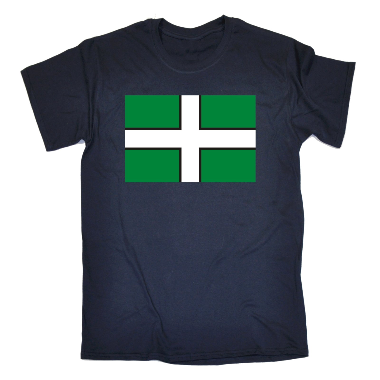 Novelty Funny Top - Slogans Men's Devon Flag Design Loose FIT T-Shirt