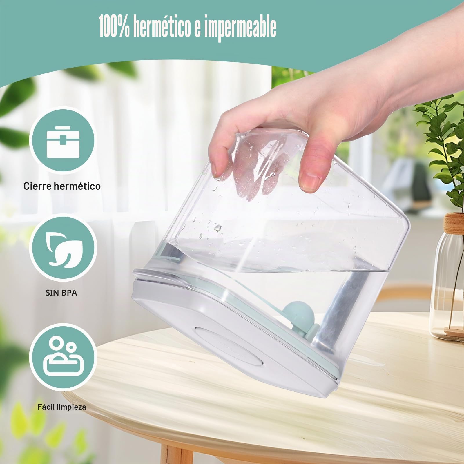 Dispensador de leche en polvo de 1700ml, caja de leche en polvo sellada portátil, recipientes herméticos para alimentos, caja de almacenamiento de leche en polvo con cuchara, sin BPA