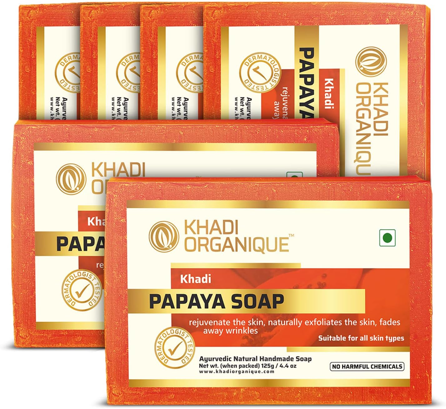Natural Herbal Papaya Soap Pack of 6