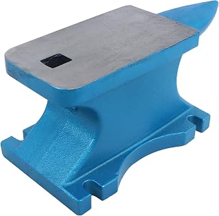 Thomletha 44Lbs Single Horn Cast Iron Anvil - Large Countertop Blacksmith Anvil for Hammering, Shaping & Straightening Metal