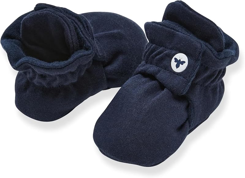 Burt's Bees Baby Unisex 100% algodón orgánico, botines ajustables | Los botines para bebé fáciles de poner y quitar brindan un ajuste cómodo y acogedor para los dedos pequeños durante los meses más fríos. Es un registro que hay que añadir imprescindible.