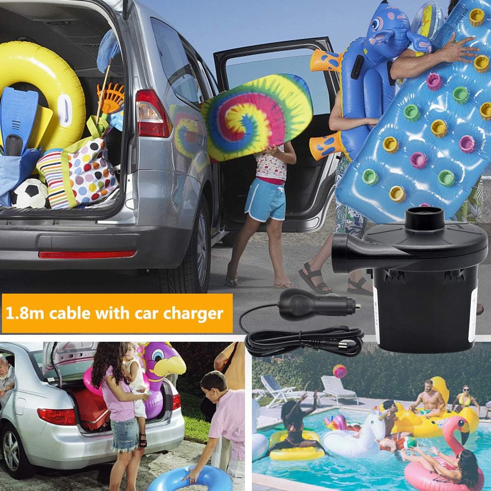 Air Pump for Inflatables Air Mattress Pump Air Bed Pool Toy Raft Boat Electric Pump for Inflatables(AC/DC Pump(50W)) : Home & Kitchen