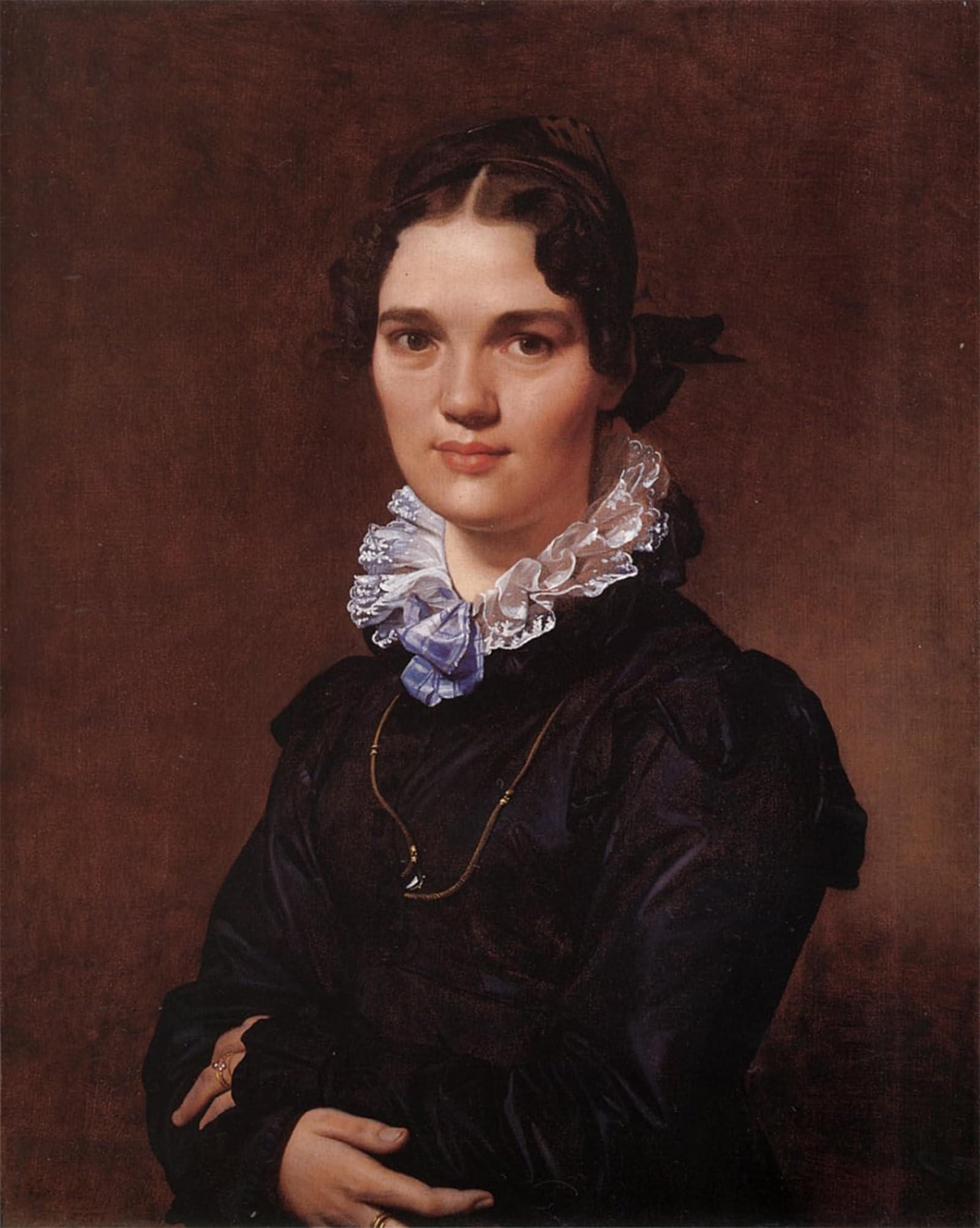 ARTXLXXBN Famous Painting Canvas Artwork Graffiti Print Mademoiselle Jeanne Suzanne Catherine Gonin by Jean Auguste Ingres Portrait Canvas Image for Home Decor 60x90cm