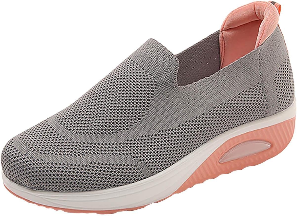 Ladies Walking Shoes Air Cushion Slip on Orthopedic